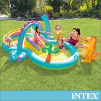 在飛比找momo購物網優惠-【INTEX】恐龍遊樂園大型戲水池302x229x112x深