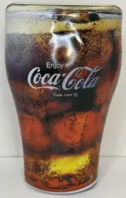 Coca-Cola Metal Tin Glass Bottle Shaped Collectible Coke Vintage 1997 7x4x2"