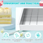 Adjustable Square Cake Pan Aluminum Alloy Numbers and Letters Cake Tin☏
