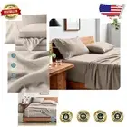 Luxury Twin XL Sheet Set - Ultra-Soft Stonewashed Microfiber for Comfort