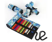 12/24/36/48/72 Holes Large Capacity Roll Pencil Case Storage Bag Stationery Tool-48