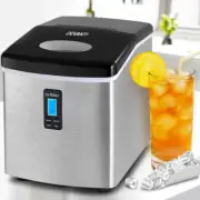 Portable Ice Cube Maker Countertop Stainless Steel LCD Digital Display 3.2L