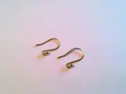 22K Gold Filled Ball End Ear Wires 10Pr.