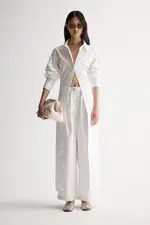 Burleigh Shirt Dress White Size 6 | Elka Collective