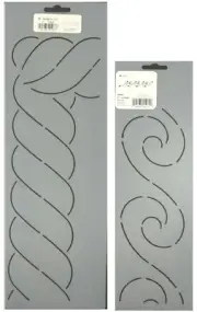 2 Quilting Stencils Wave & Rope Border Wavy Quilt Patterns 3" Quilters Templates