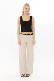 [Supré] Supré - Drew Mid Rise Tailored Pant - Iced latte 12 ICED LATTE