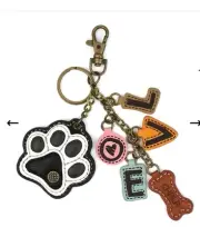 Chala Paw Print Keychain Key Fob Purse Charm Dog Animal Lover Gift New