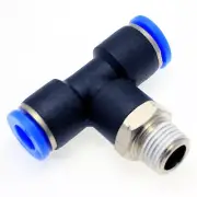 1pc Push to Connect Male Branch T Fitting 1/8ODx1/8 NPT MettleAir MTB1/8-N01