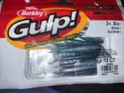 Berkley Gulp Blue Shiner 3" Minnow Swimbait 12 Count (NEW)