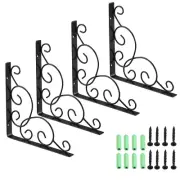 Shelving Bracket Shelf Brackets Heavy Duty Black Shelves Corner Wall Mounted