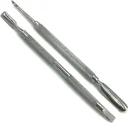 Spoon Cuticle Pusher Cleaner Trimmer Manicure Pedicure Nail Care Tools 2 Pc Set