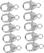 Hohopeti Heart-Shape Lobster Clasp Vintage Jewelry Clasp for DIY Bracelets and Necklaces