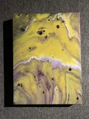 Original Abstract Acrylic Painting Gallery Canvas Home Decor Wall Hawaii Yellow