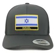 Flexfit XXL Israel Flag Retro Trucker Mesh Cap - Free shipping
