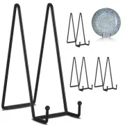 5 Pack 12 Inch Black Picture Stands Plate Stands for Display Large Book Stand...