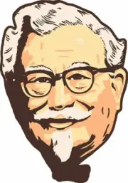Colonel Sanders KFC Face Metal Sign