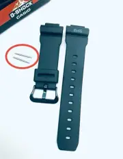New Genuine Casio Black Watch Band Strap Military G-Shock DW-5600MS-1 1545 PINS