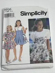 Simplicity Girls Dress or Culotte & Bag Size 12 14 Uncut Sewing Pattern 8956