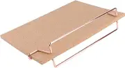 CANIGHT Cork Board Memo Board with Wooden Frame and Rose Gold Base for Home Office Easy to Mount Pin Board for Notes Photos and Messages Versatile Display Board