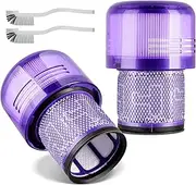 [ACCTDLF] Filters Replacement for Dyson V11 Torque Drive, Animal, Complete, Extra V15 Detect V15S Detect Submarine Vacuums,Compare to Part no.970013-02(2 Pack Vacuum Filters + 2 Pack brushes)
