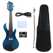 7 String Electric Violin 4/4 Big Jack Flame Maple Solid Wood Violin with Case