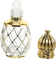 HONMEET Delicate Refillable Perfume Bottle Glass Oil Storage Container with Crown Cap Portable Travel Fragrance Dispenser for Perfumes and Essential Oils for Personal Use and Gifting