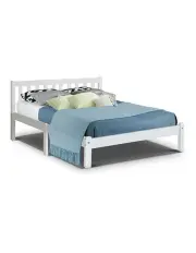[Artiss] Sofie Double Size Bed Frame in White