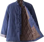 [YUUSONSM] Tang Suit, Long Sleeved Clothing Suit,Winter Costume Martial Arts Tangzhuang Kung Fu Jacket Thick Warm Uniform