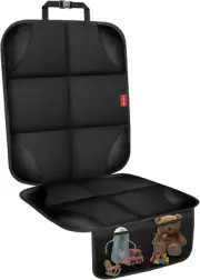 Car Seat Protector with Thick Padding Non-Slip Backing, Storage Pockets for Baby