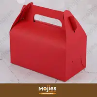 在飛比找蝦皮購物優惠-【摩吉斯烘焙樂園】【C323】中號烘焙包裝盒 紅色手提蛋糕盒