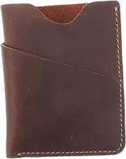 [WATIIFUFU] Minimalist Card Holder Cow Hide Credit Card Wallet for Men Money Organizer Handmade Stylish