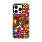 iPhone 16 Pro Clear Case MagSafe Compatible Fun Flowers by Matthew Langille