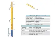 10p P20 Φ0.0150" OAL 0.7008" spring loaded pogo pin spear tip