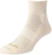 [Pantherella] Mens Step Sports Luxe Egyptian Cotton Cushioned Ankle Socks - Cream