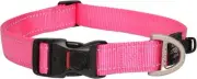 Classic Reflective Dog Collar Pink Extra Large