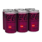 Coca Cola Cherry Zero Sugar Mini Cans (7.5Oz / 6 Pk)