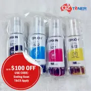 4xPack EPSON Genuine 522 Ink Refill Bottle B/C/M/Y 65ml EcoTank ET4700 ET2710 VP