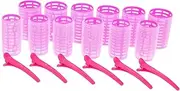 Ipetboom 18pcs Plastic Hair Roller Clips Self-adhesive Hair Curlers for Women Large Rollers Replacement