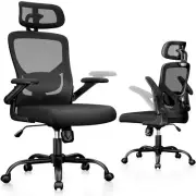 Ergonomic Mesh Office Chair with 2D Armrest and Headrest, High Back Desk Chai...