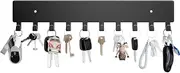 Key Holder for Wall,Metal Key Hanger,Wall Decorative Keychain Holder with 10 Hooks for Hallway, Self Adhesive Rack and Wall Decor