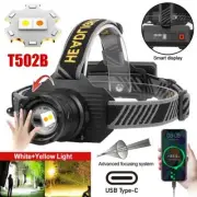 Sensor Headlamp Bright LED Rechargeable Flashlight Head Light spotlight Torch