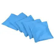 5pcs Cornhole Bean Bags Canvas Sandbag Outdoor Party Hand Tossing Game, Blue