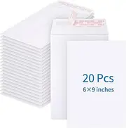 20 Pack Catalog Envelopes Self Seal, 6 x 9 Inches Catalog Mailing Envelopes,White Manila Envelopes for Mailing, Organize, Storage, Home, Office