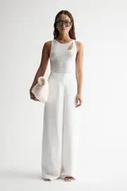 Mahina Pant White Size 14 | Elka Collective