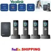YEALINK W79P IP SIP DECT PHONE SYSTEM - 4 RUGGED IP67 CORDLESS HANDSETS