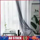 Elegant Grey 55''Wx84''L Sheer Curtains for Living Room - 2 Panels Set