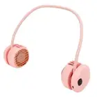 JY Portable Neck Fan LCD Digital Display Usb Charging 5 Speed Silent Leafless