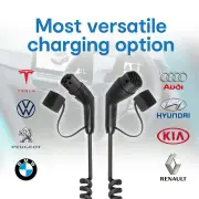 Laser EV Charging Cable 2.5M Type 2 to Type 2 Black