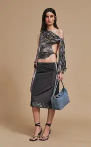 [Christopher Esber] Belted Separation Serpent Midi Dress