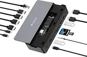 Verbatim Bus-Powered USB Type-C Hub Docking Station 15 in 1 HDMI x 2 Display Board 4 USB-A 3 USB-C for Internet SD Micro SD Audio Built-in M.2 SSD Slot 32173